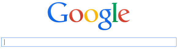 Image of Google search engine where keywords are used to find websites
